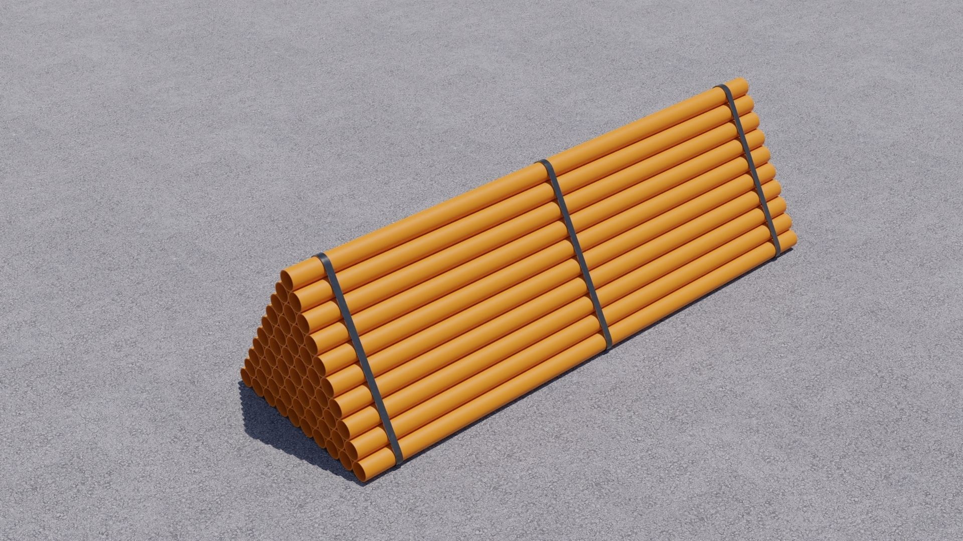  Industrial pipes Low-poly 3D model_10