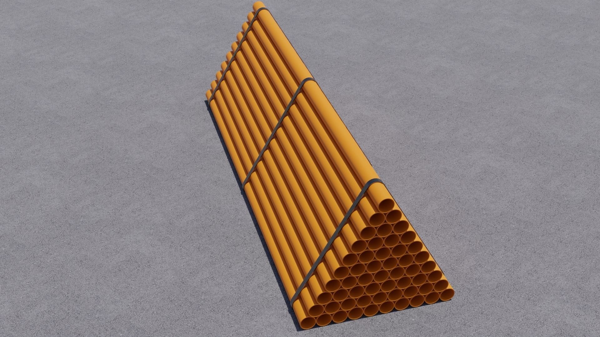  Industrial pipes Low-poly 3D model_5