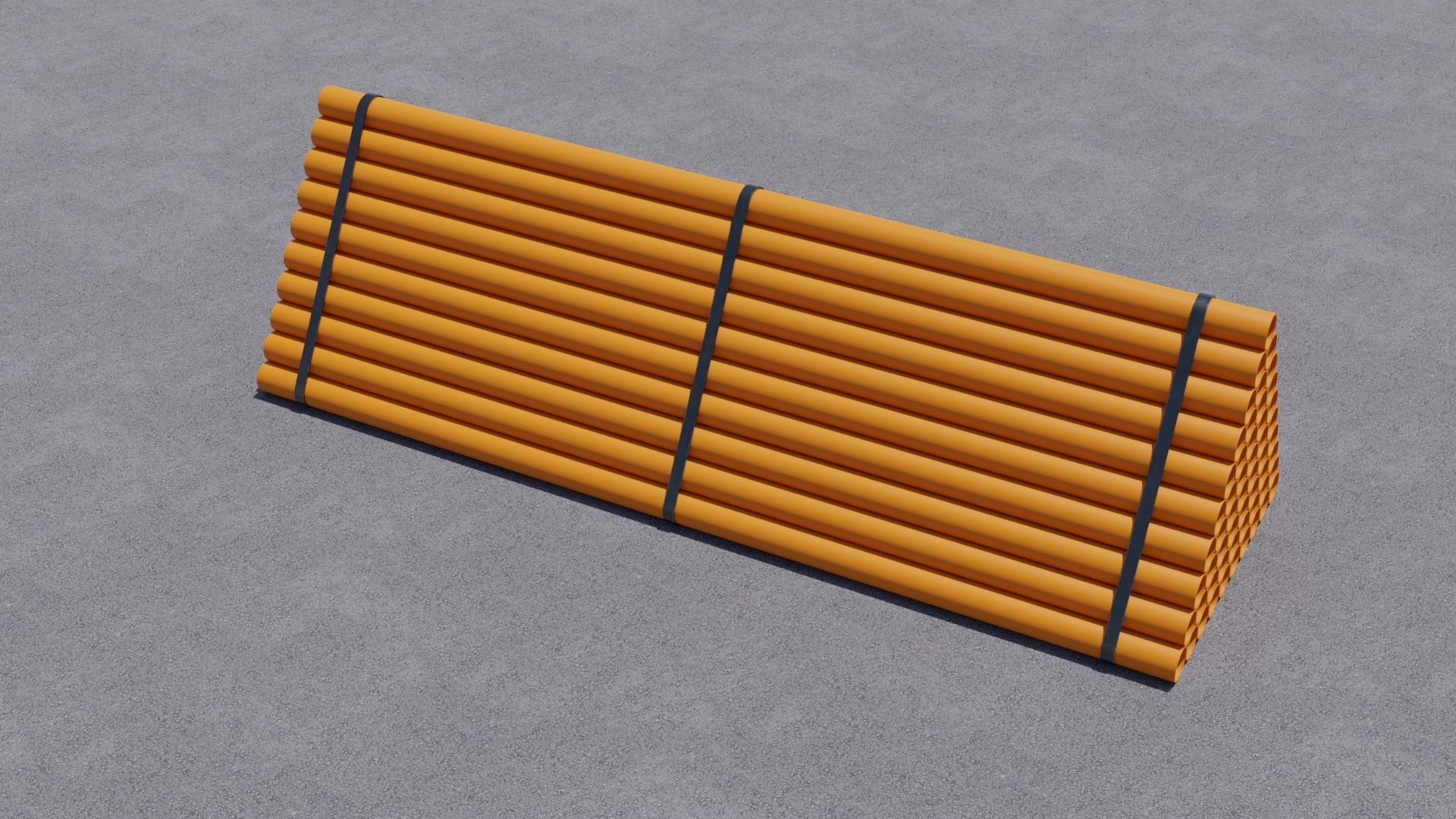  Industrial pipes Low-poly 3D model_7