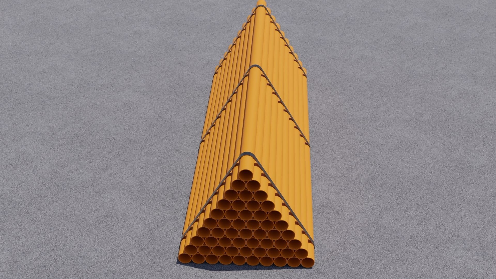  Industrial pipes Low-poly 3D model_4