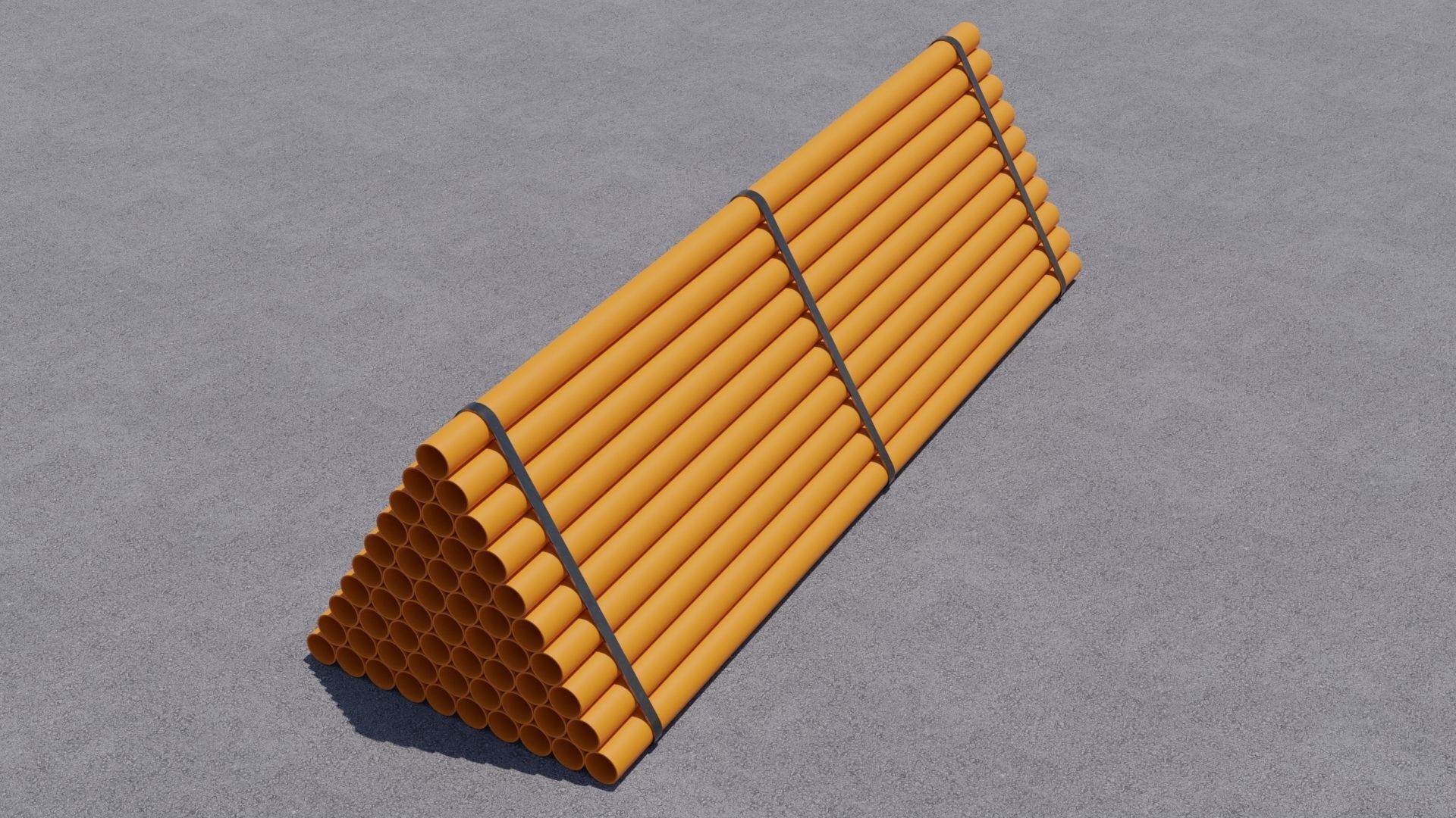 Industrial pipes Low-poly 3D model_2