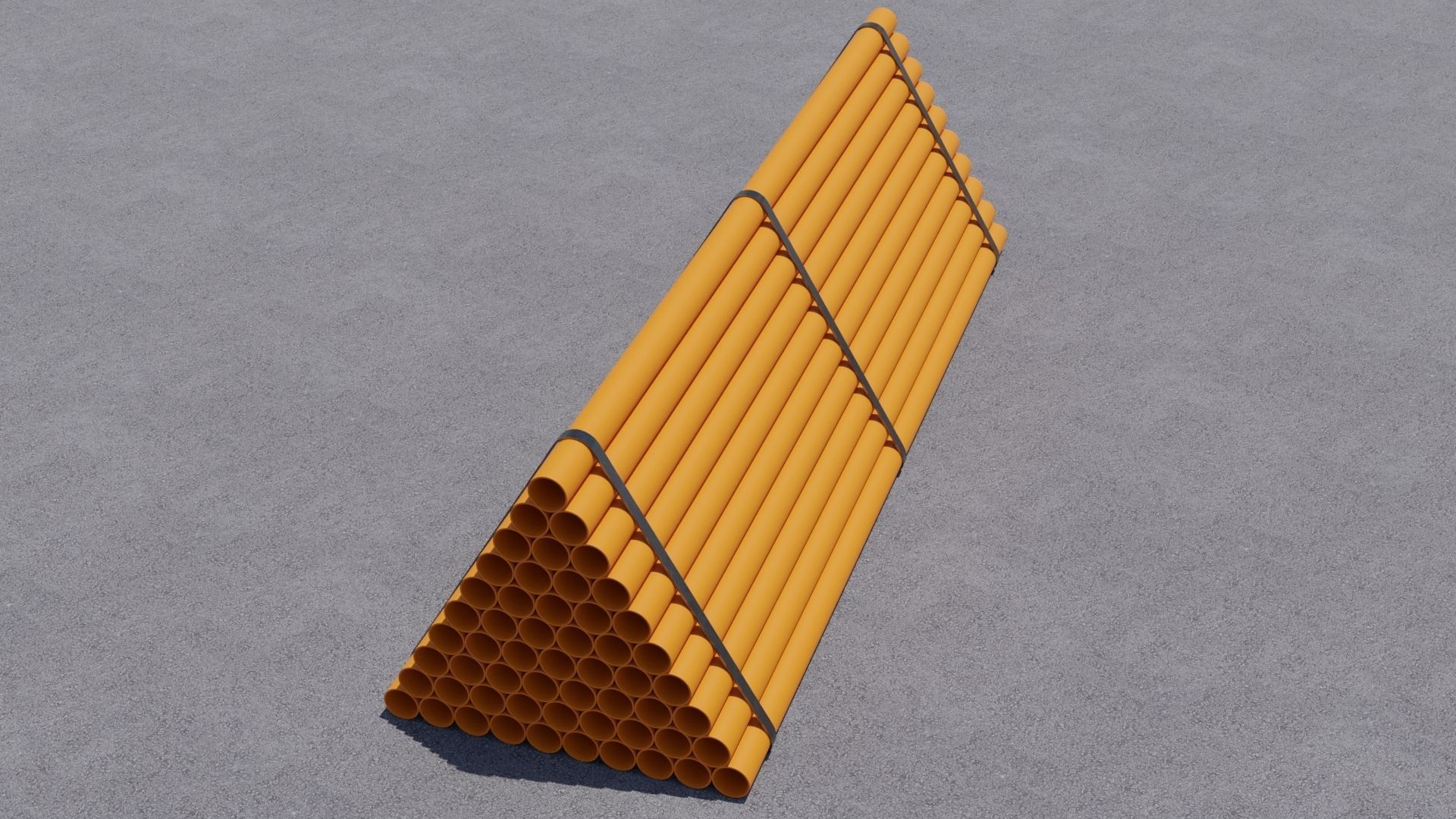  Industrial pipes Low-poly 3D model_3
