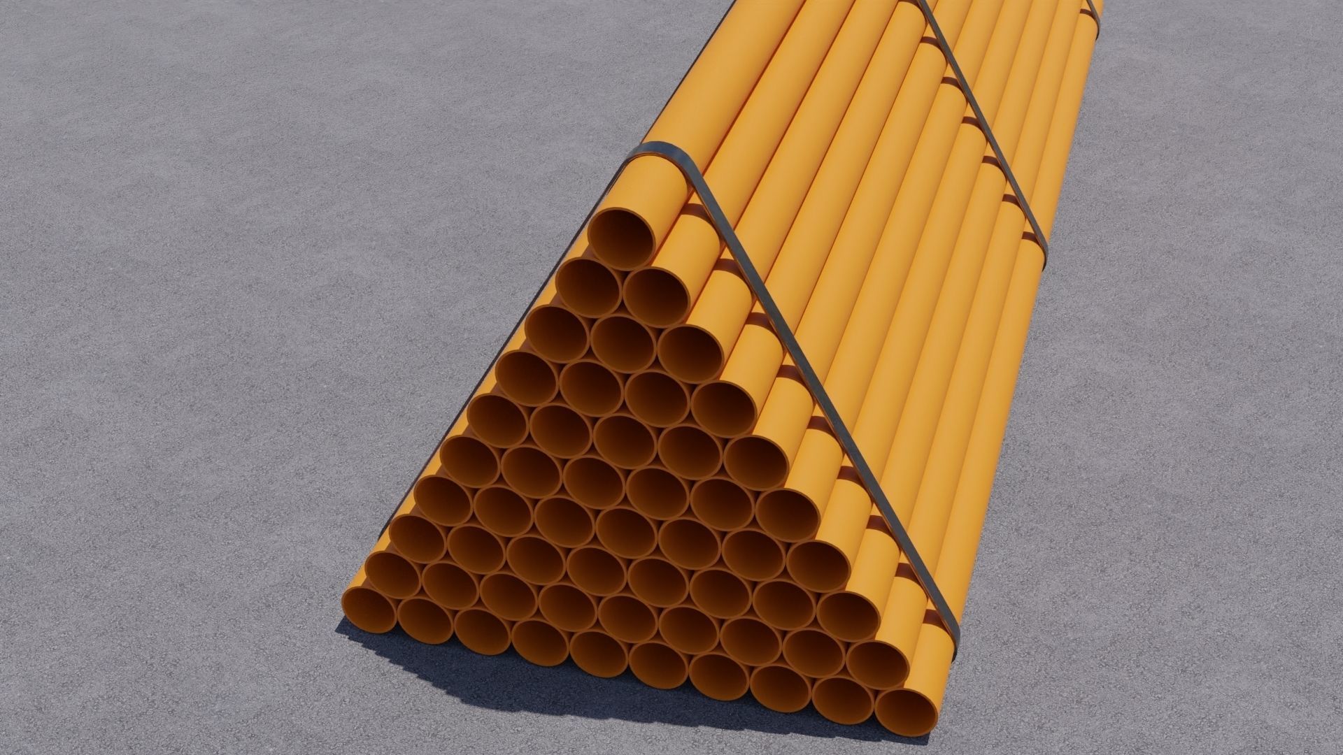  Industrial pipes Low-poly 3D model_15