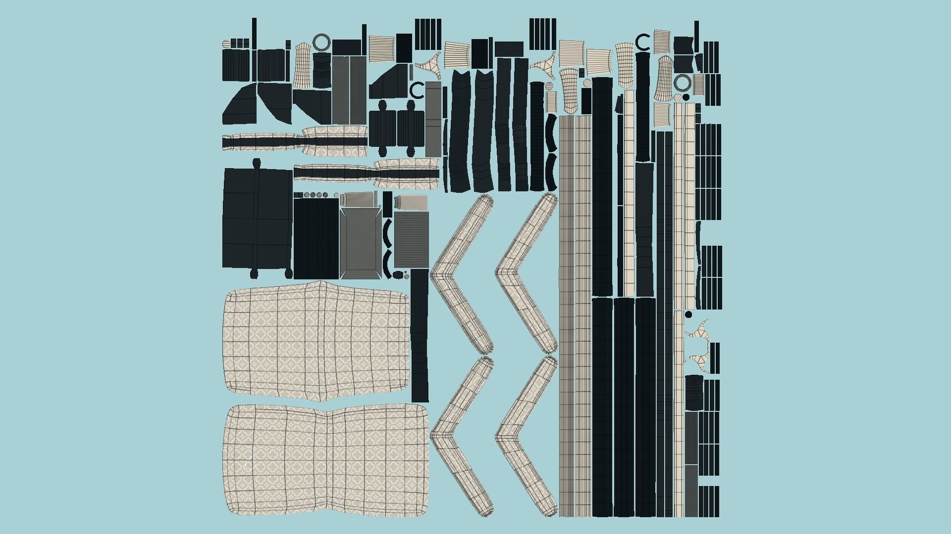 08 Wheelchairs Colors - Character Design Accessory Inclusive 3D Model Collection_65