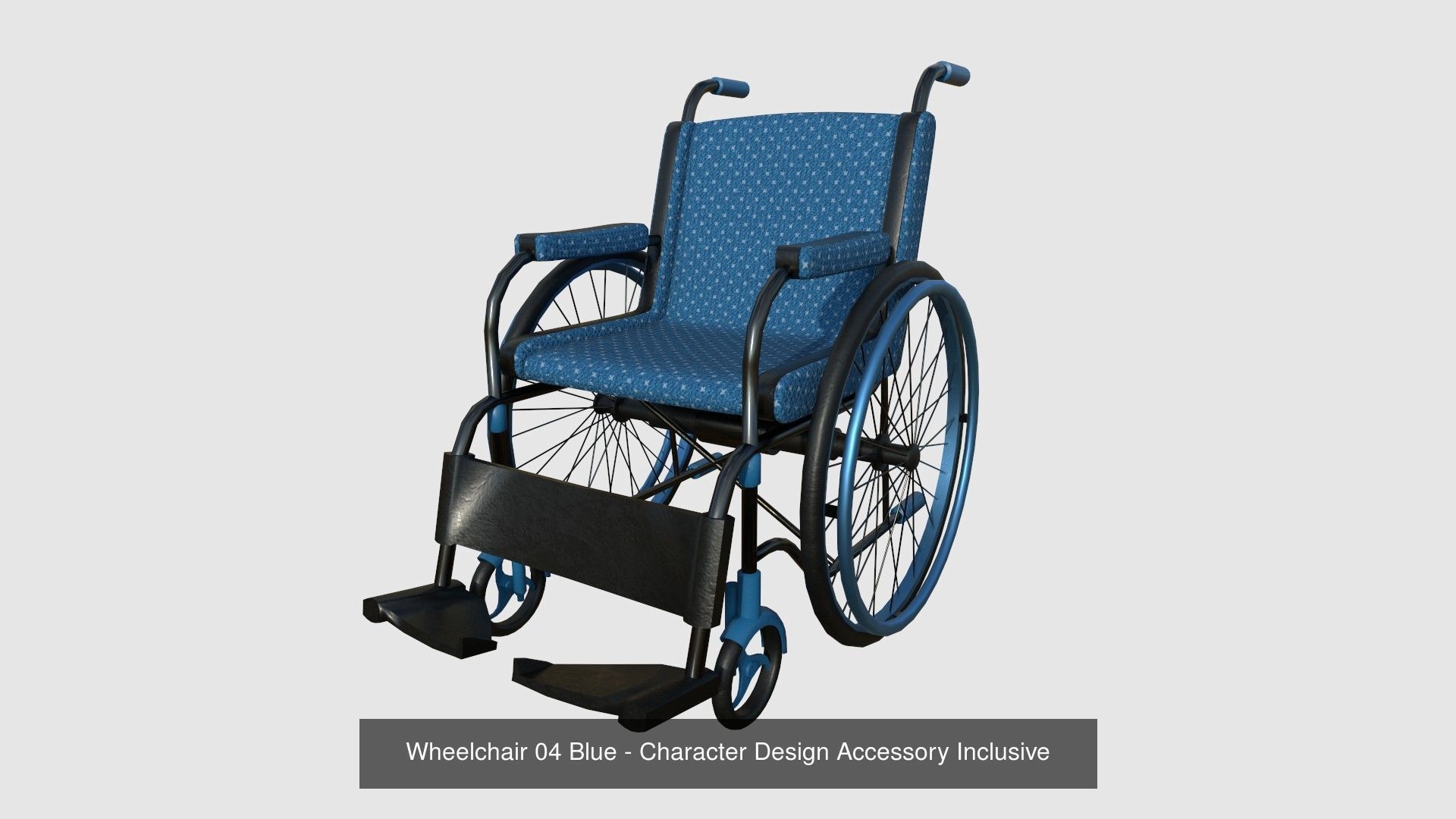 08 Wheelchairs Colors - Character Design Accessory Inclusive 3D Model Collection_4