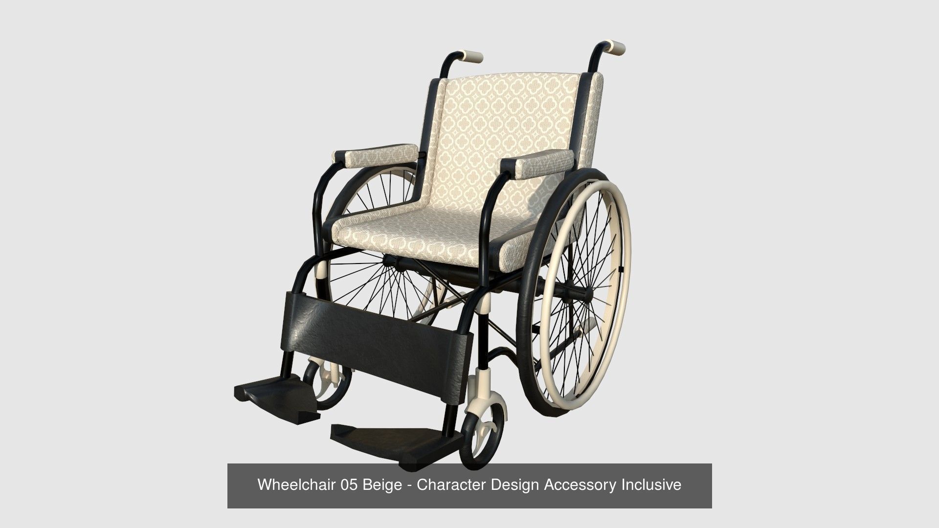 08 Wheelchairs Colors - Character Design Accessory Inclusive 3D Model Collection_5