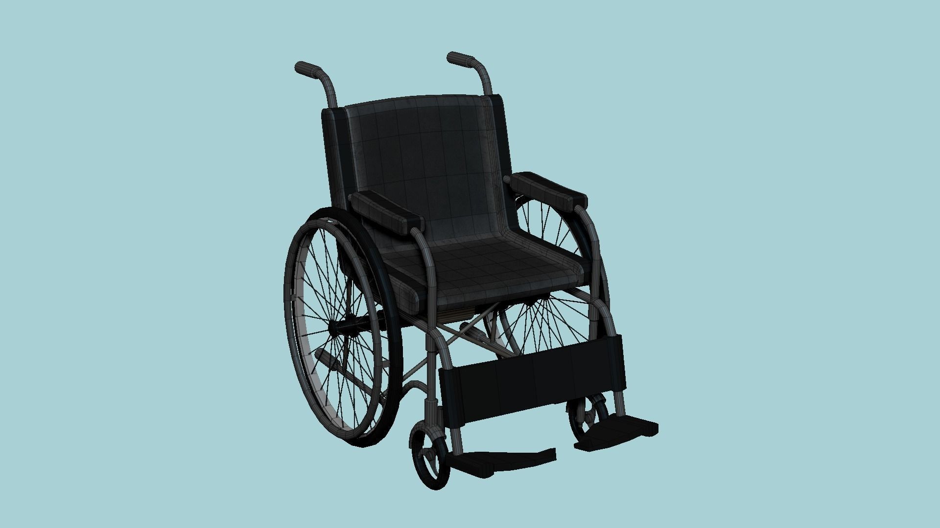 08 Wheelchairs Colors - Character Design Accessory Inclusive 3D Model Collection_52