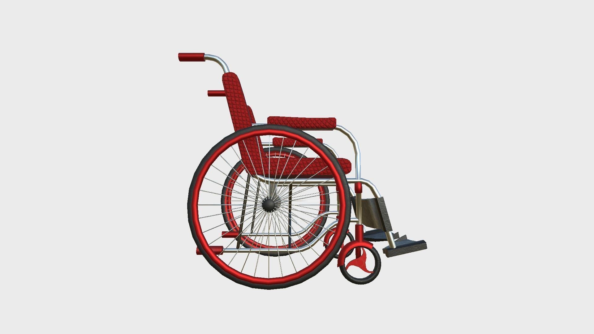 08 Wheelchairs Colors - Character Design Accessory Inclusive 3D Model Collection_24