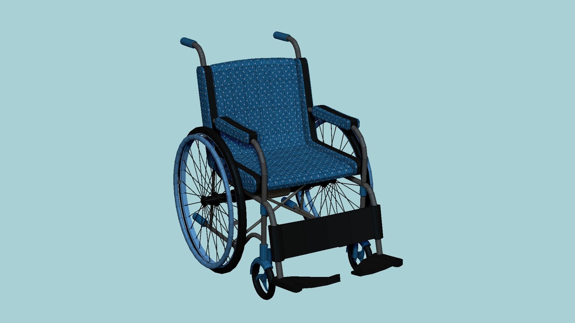 08 Wheelchairs Colors - Character Design Accessory Inclusive 3D Model Collection_61