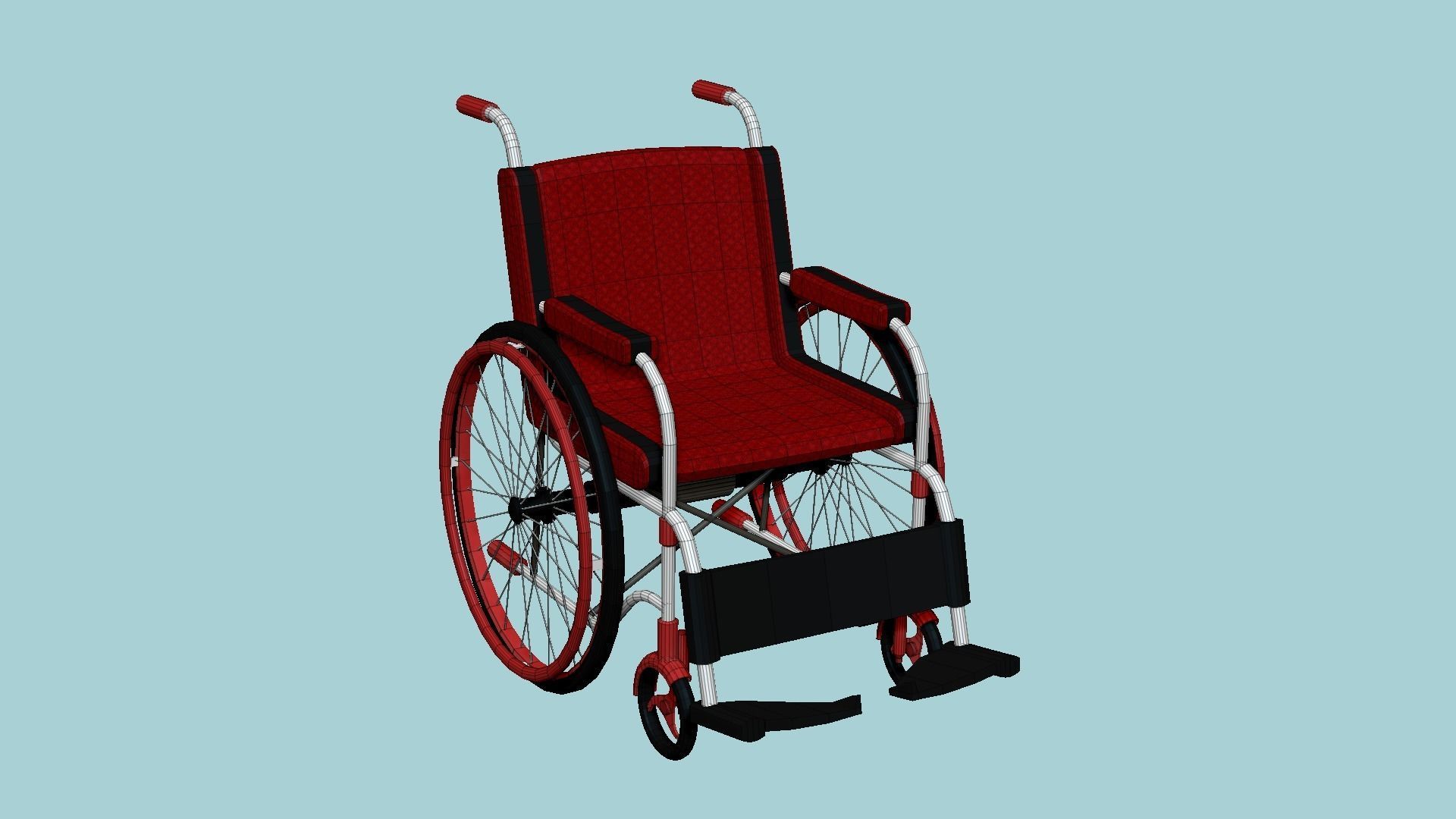 08 Wheelchairs Colors - Character Design Accessory Inclusive 3D Model Collection_55
