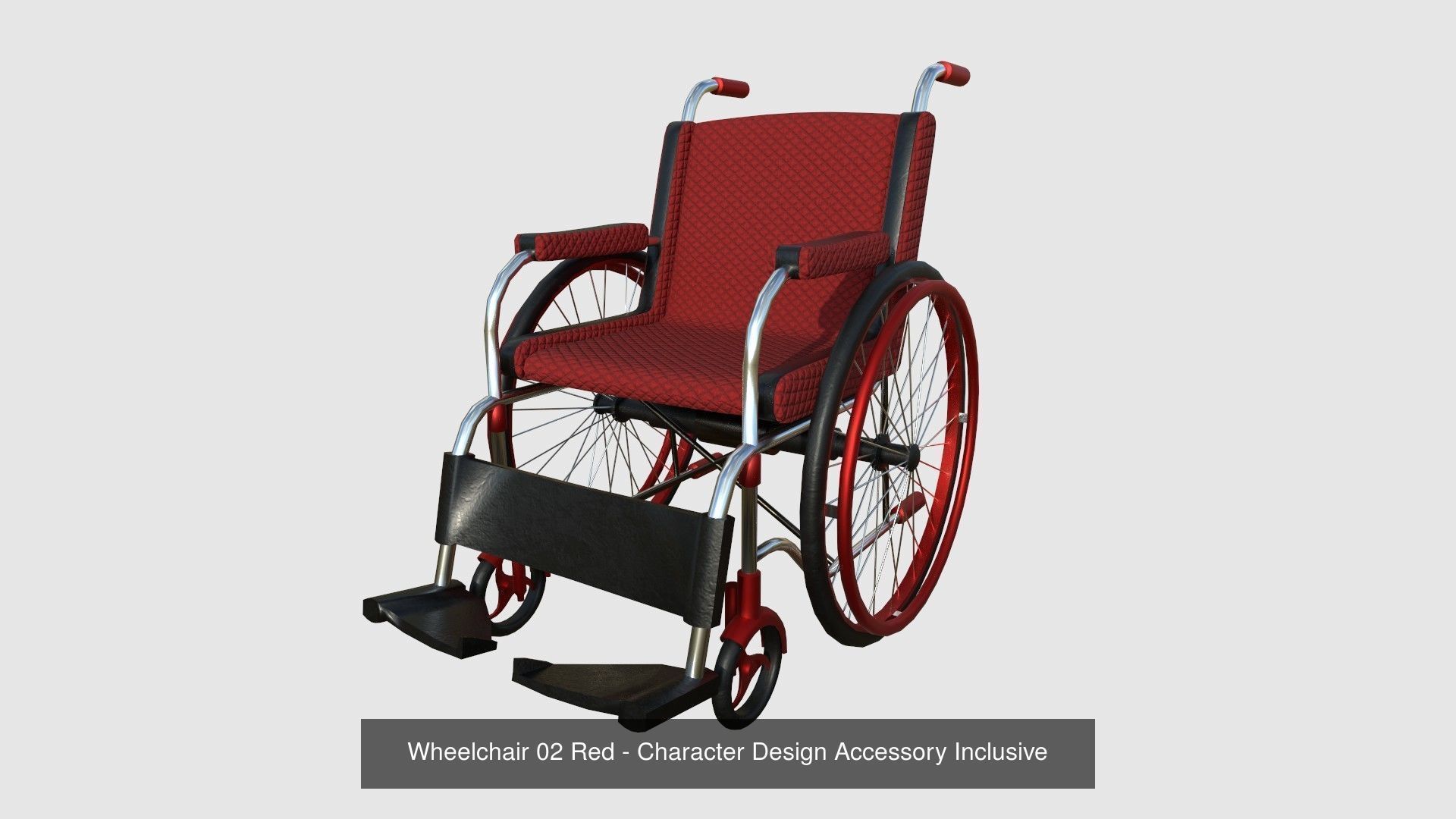 08 Wheelchairs Colors - Character Design Accessory Inclusive 3D Model Collection_2
