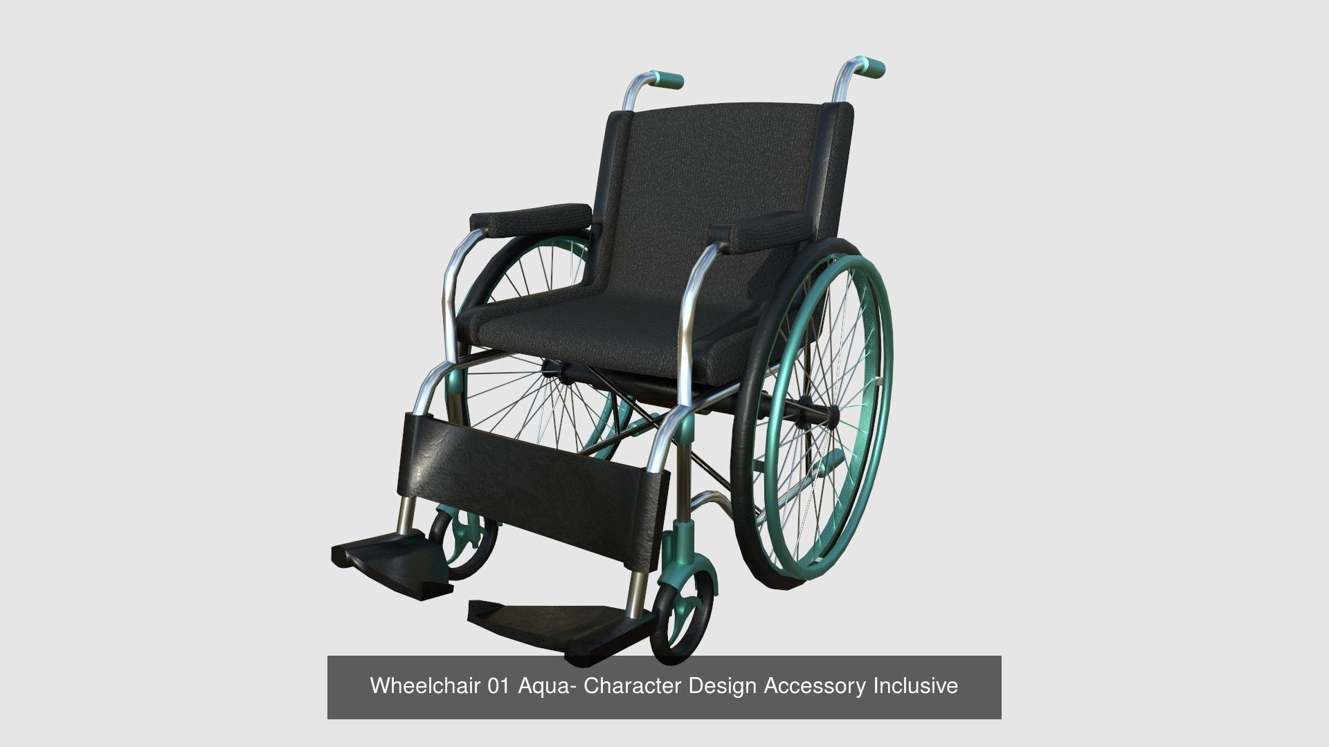 08 Wheelchairs Colors - Character Design Accessory Inclusive 3D Model Collection_1