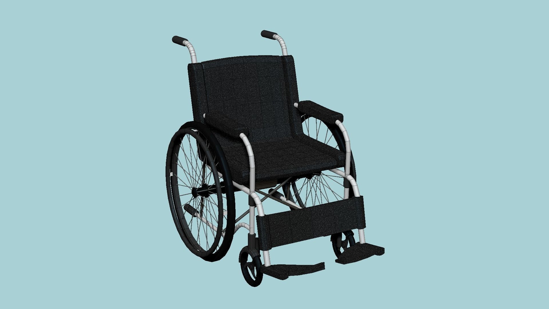 08 Wheelchairs Colors - Character Design Accessory Inclusive 3D Model Collection_51
