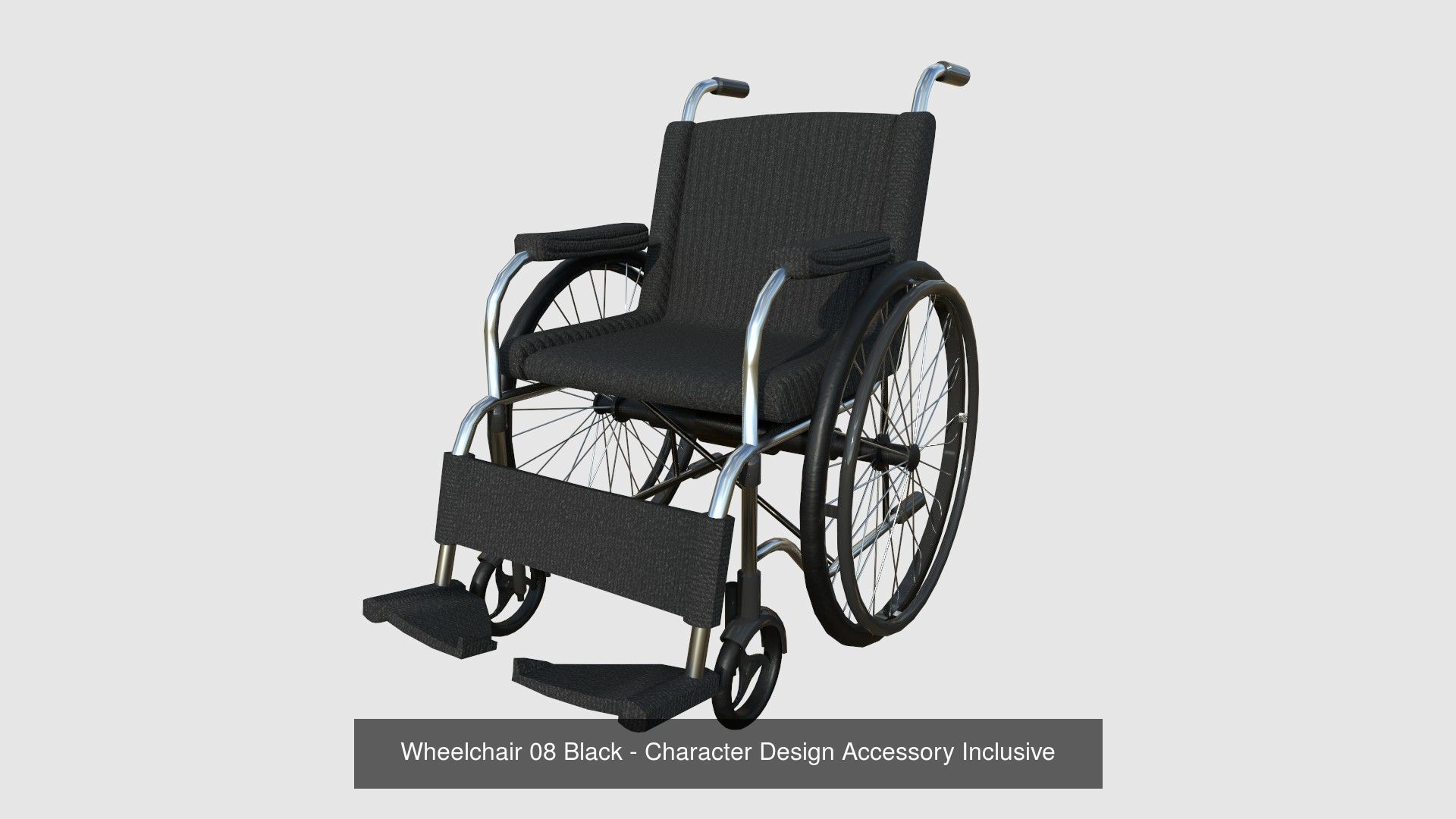 08 Wheelchairs Colors - Character Design Accessory Inclusive 3D Model Collection_8