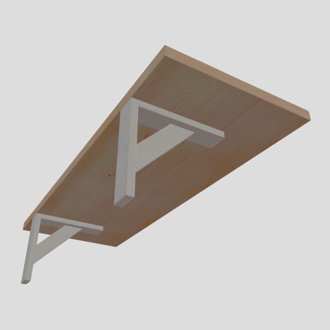 Wall Shelf 6 Low-poly 3D model_9
