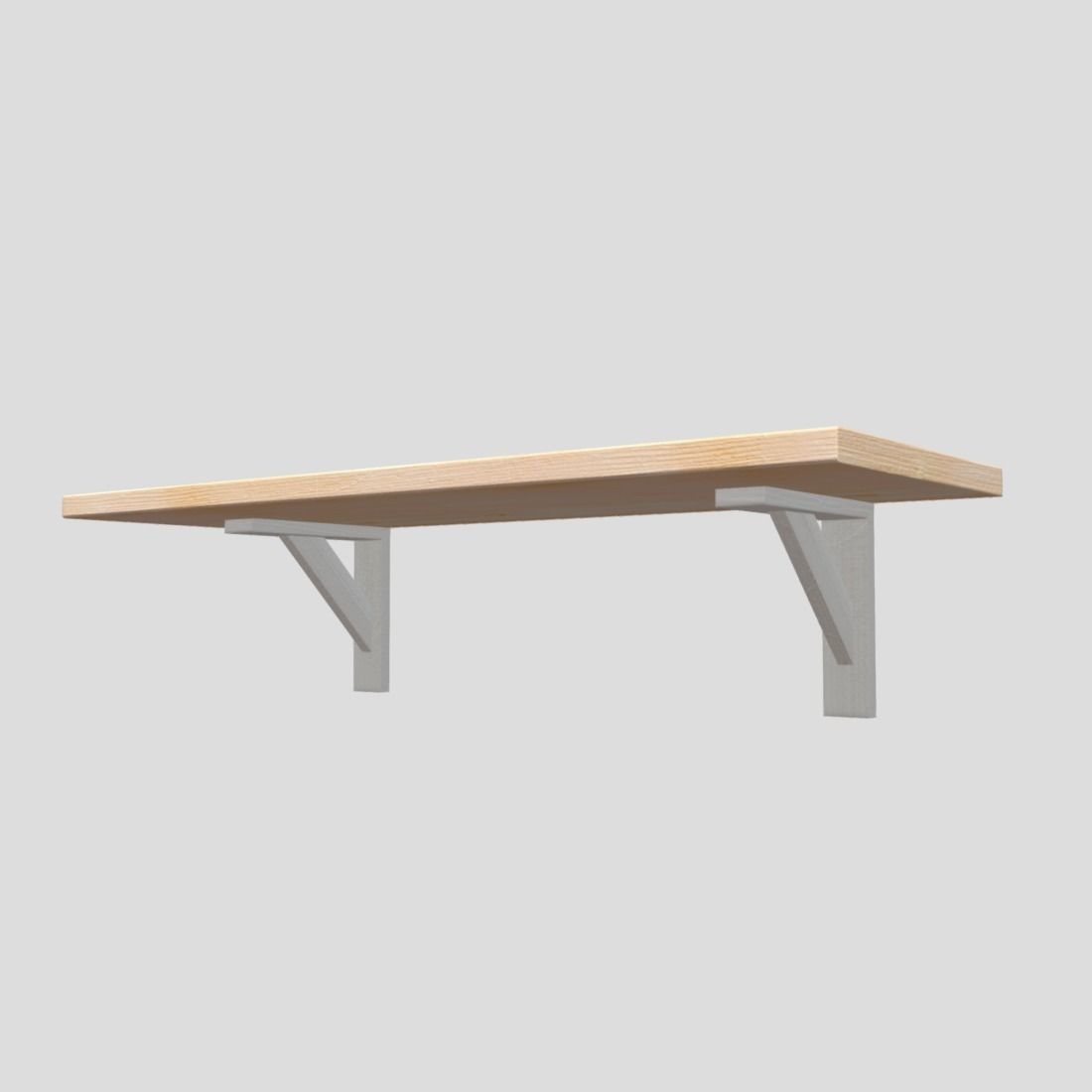 Wall Shelf 6 Low-poly 3D model_3