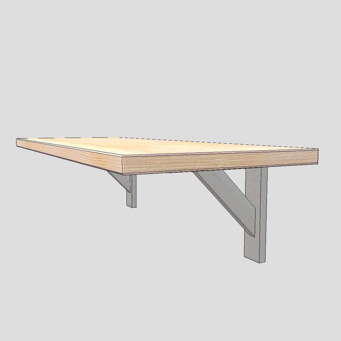 Wall Shelf 6 Low-poly 3D model_12