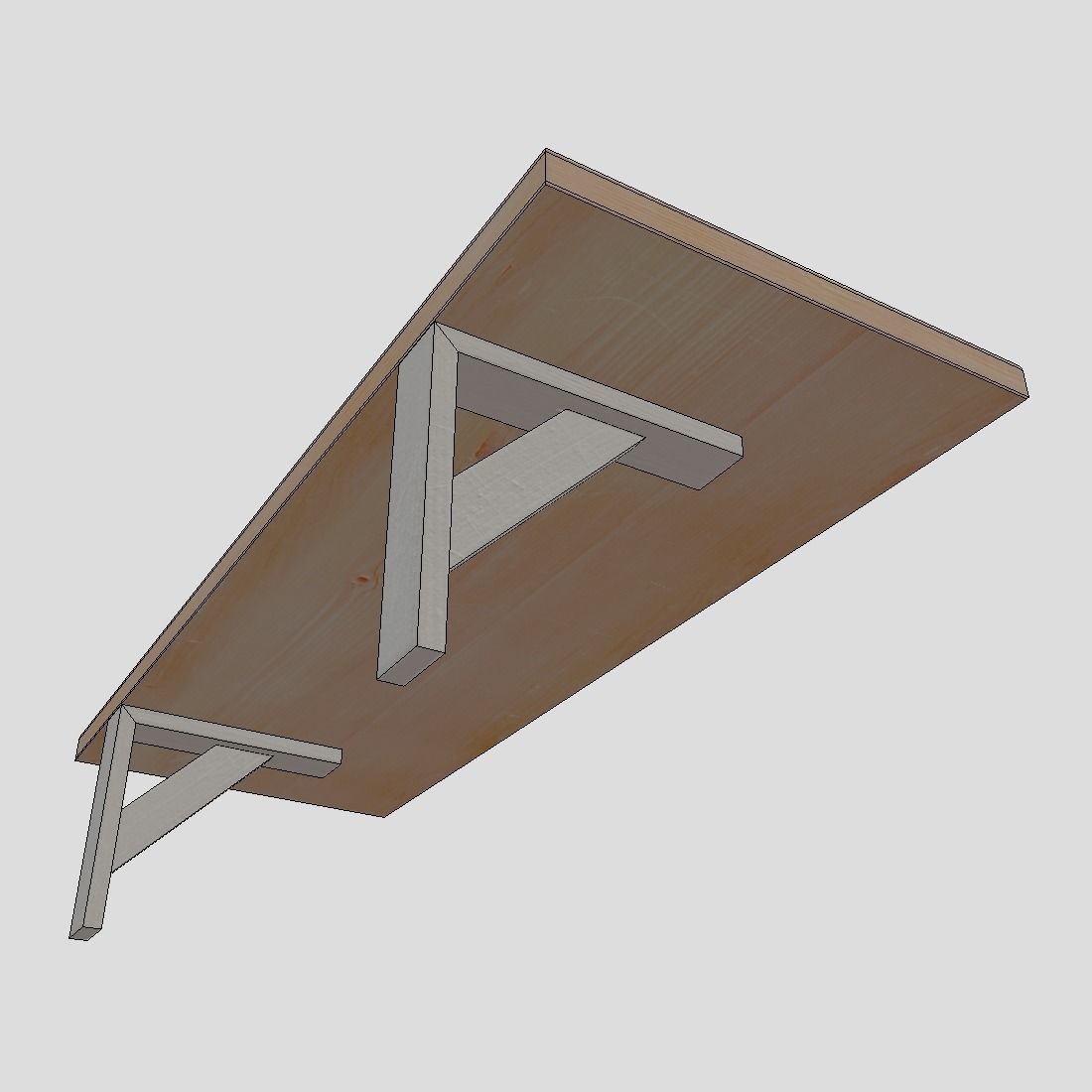 Wall Shelf 6 Low-poly 3D model_10