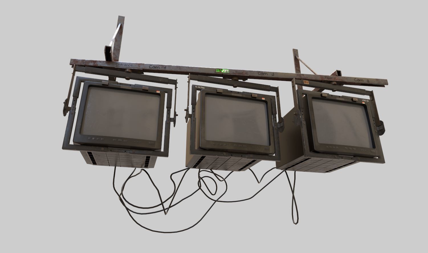 Security Monitors 3D model_4