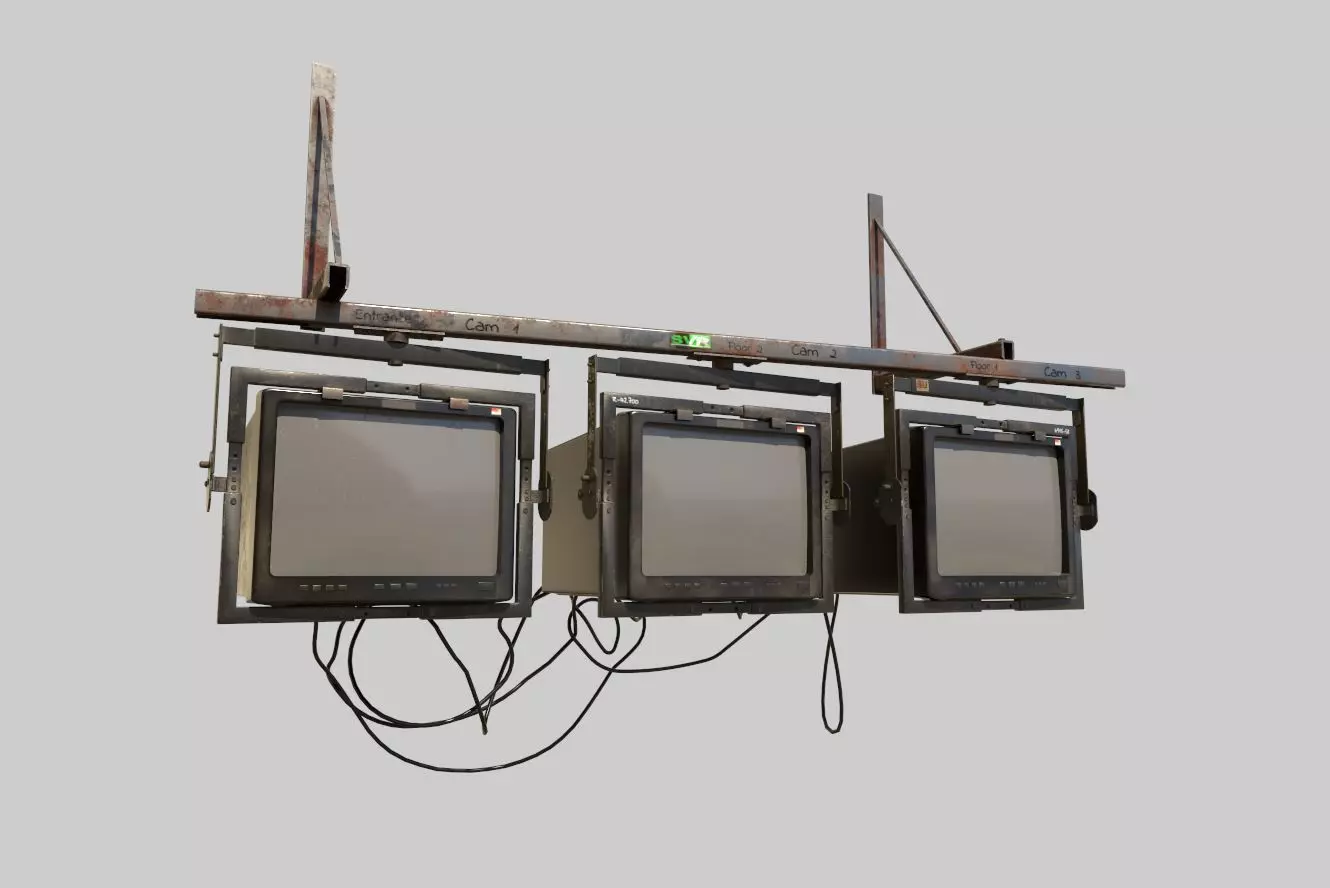 Security Monitors 3D model_0