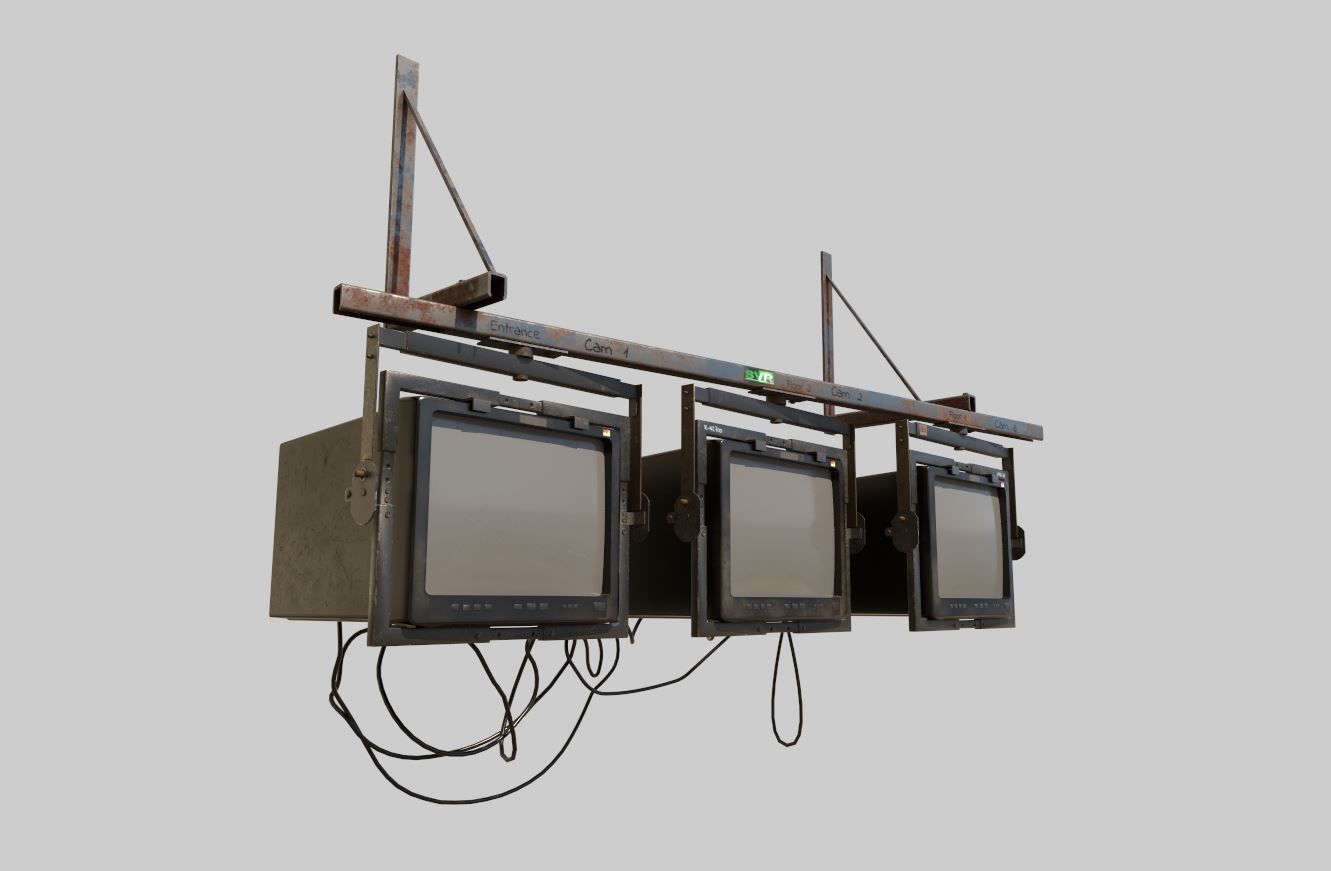 Security Monitors 3D model_8