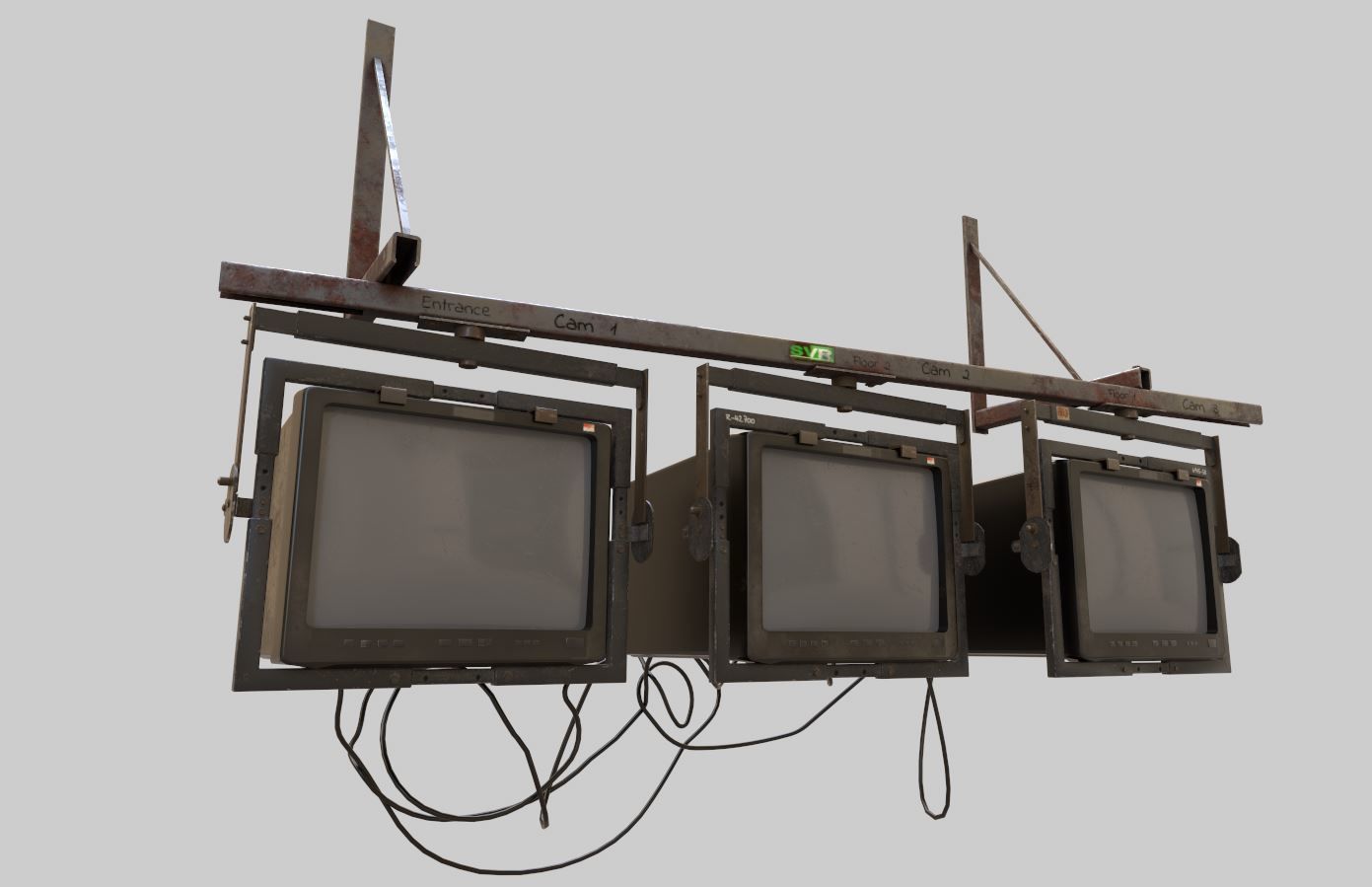Security Monitors 3D model_3