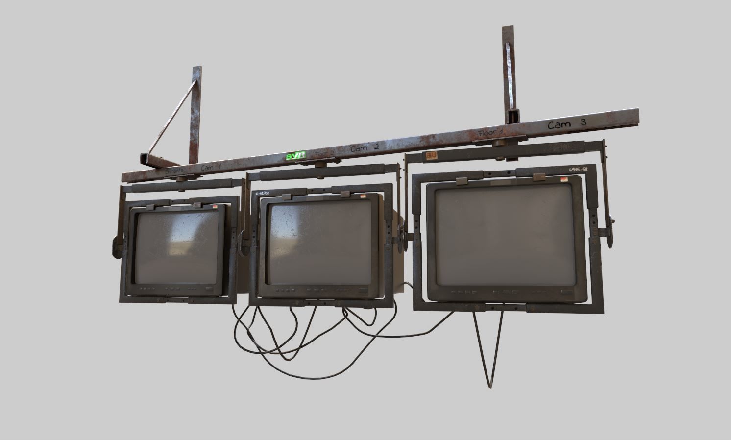 Security Monitors 3D model_1