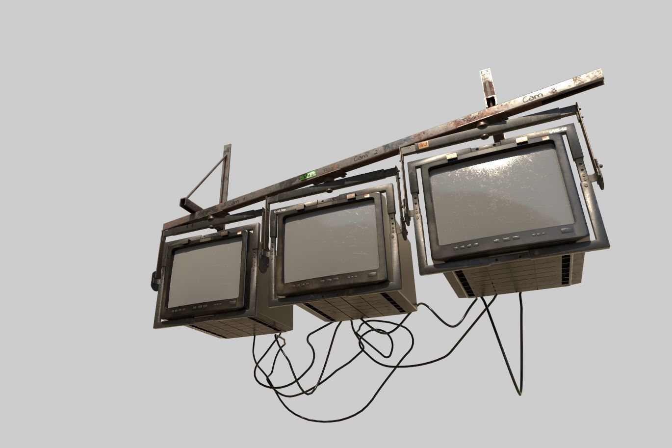 Security Monitors 3D model_2