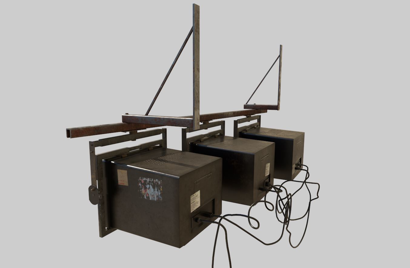 Security Monitors 3D model_9