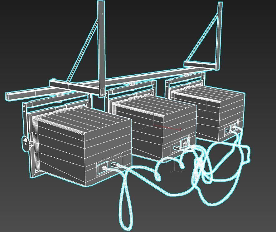 Security Monitors 3D model_11