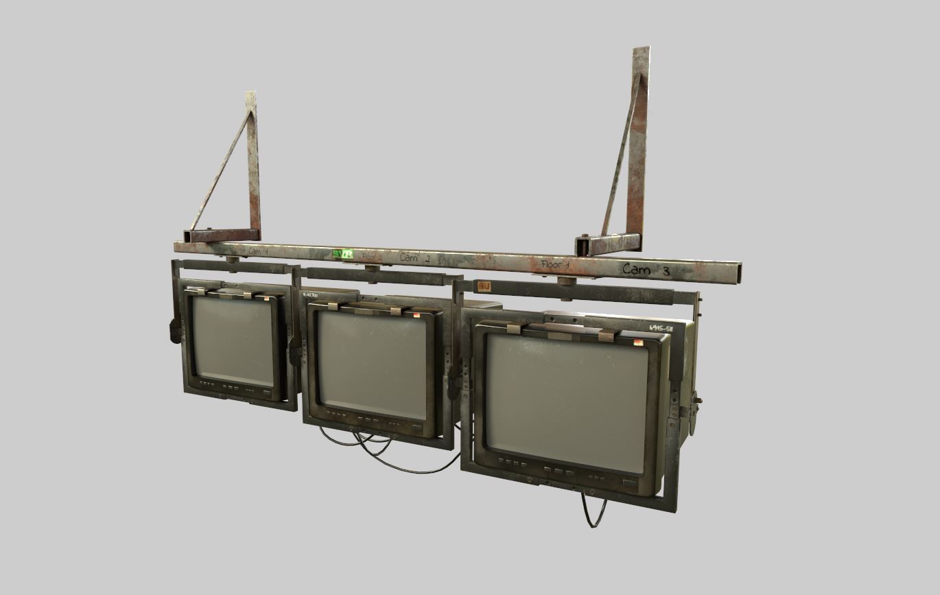 Security Monitors 3D model_5