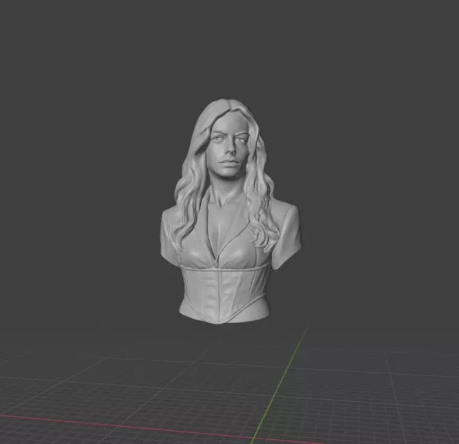 Anne Hathaway  3D print model_0