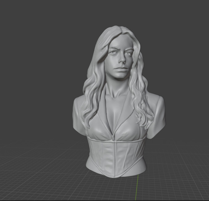 Anne Hathaway  3D print model_1