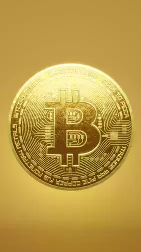 Bitcoin High Poly Model golden