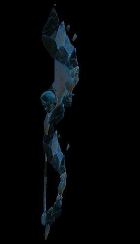 IceWeaponPack sword in shape of rock 3D model