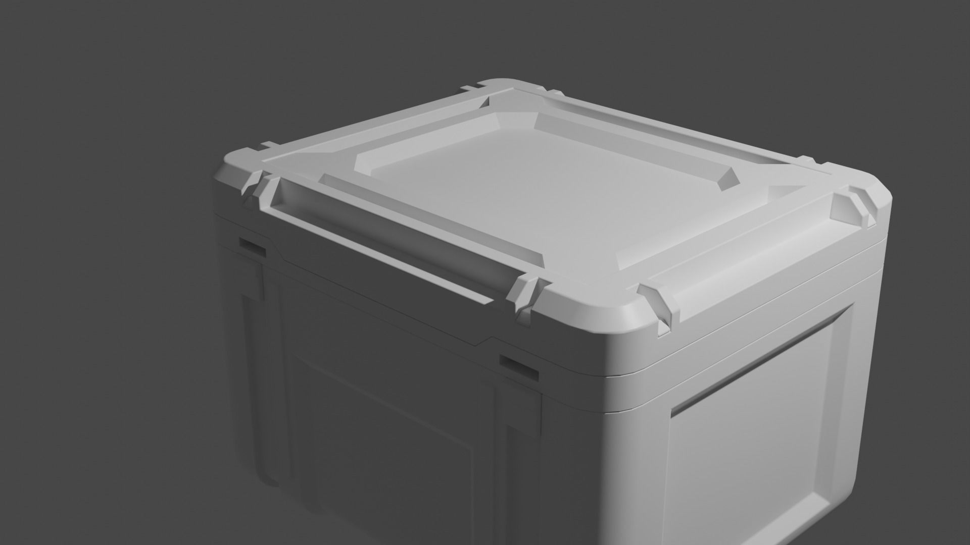 Crate 3d storage case with two compartments 3D model_1