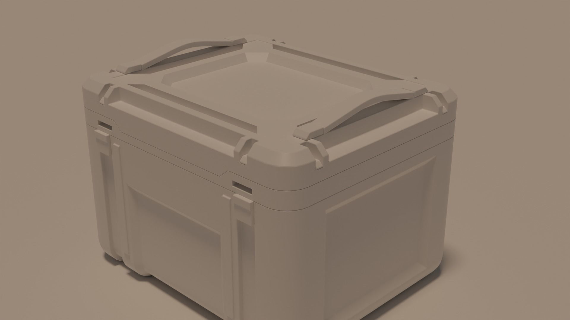 Crate 3d storage case with two compartments 3D model_2