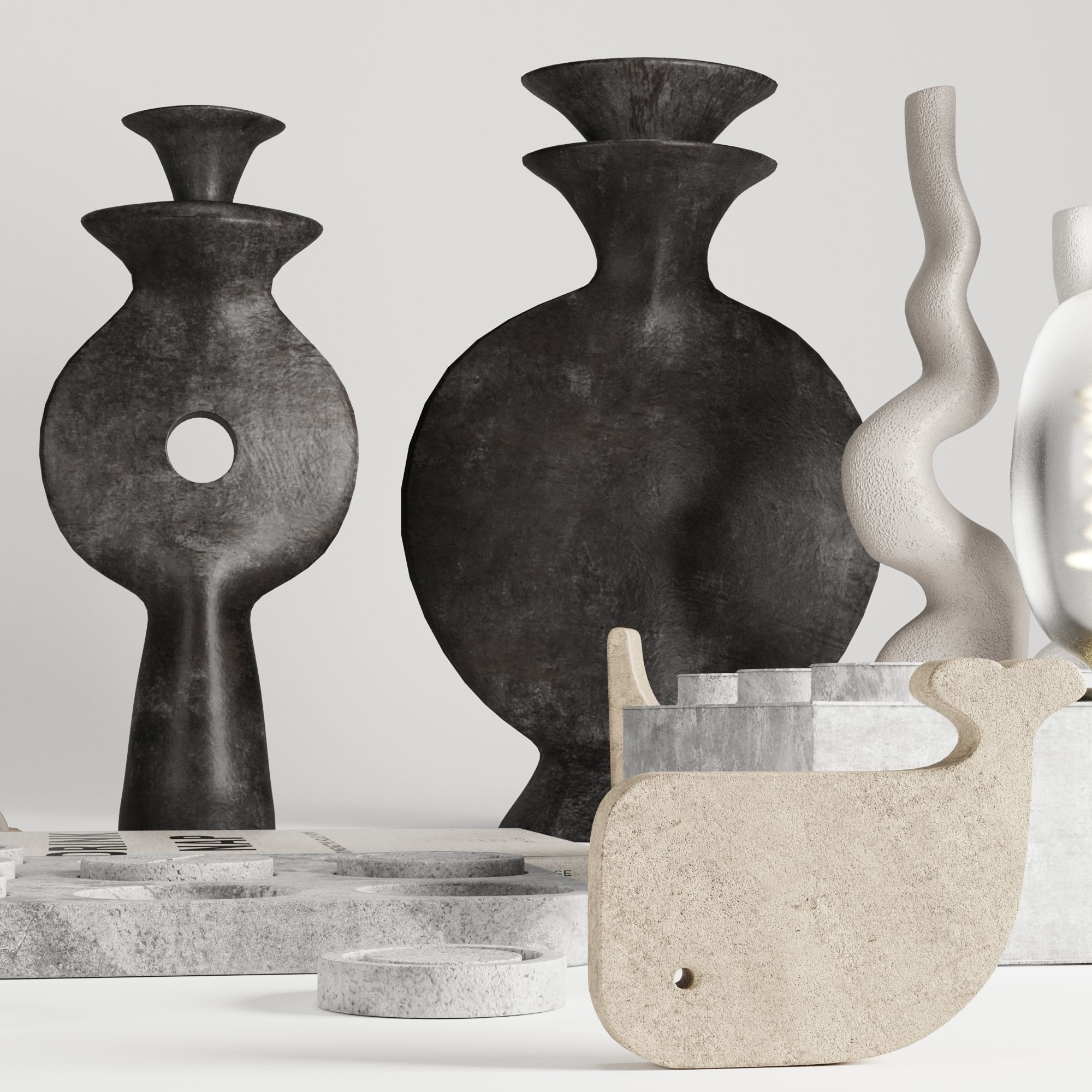 Decorative set 9 tic-tac-toe board 3D model_4