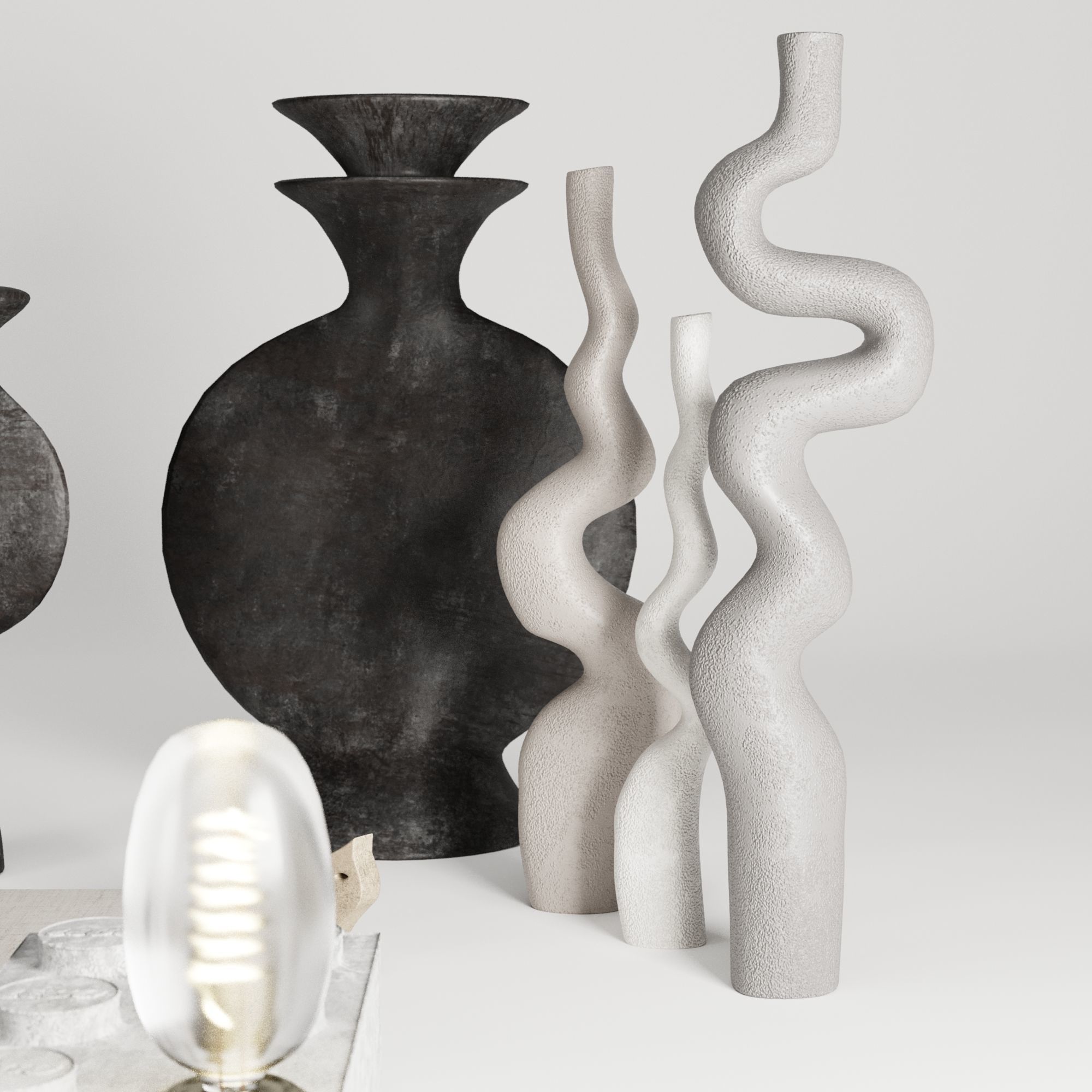 Decorative set 9 tic-tac-toe board 3D model_3