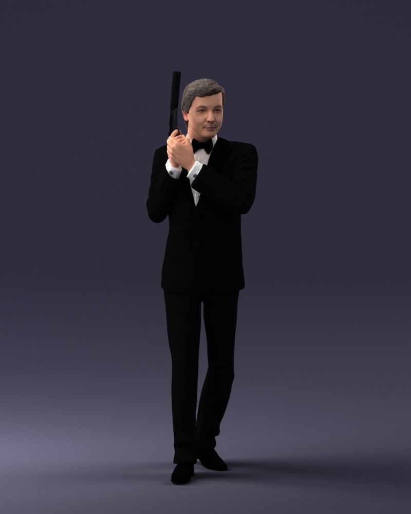 000040 Secret agent  1207 3dp 3D print model_3