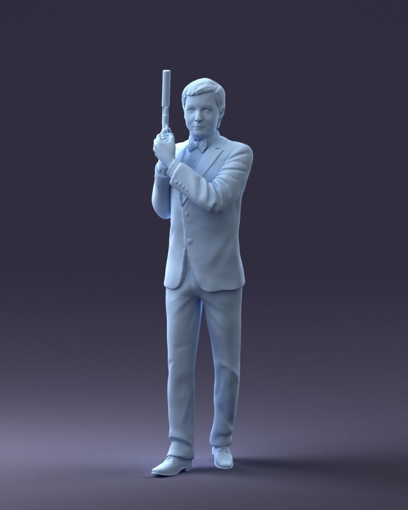 000040 Secret agent  1207 3dp 3D print model_1