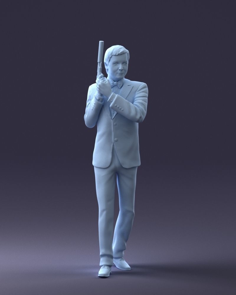 000040 Secret agent  1207 3dp 3D print model_4