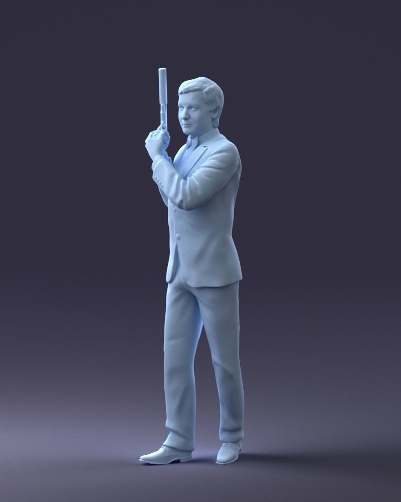 000040 Secret agent  1207 3dp 3D print model_16