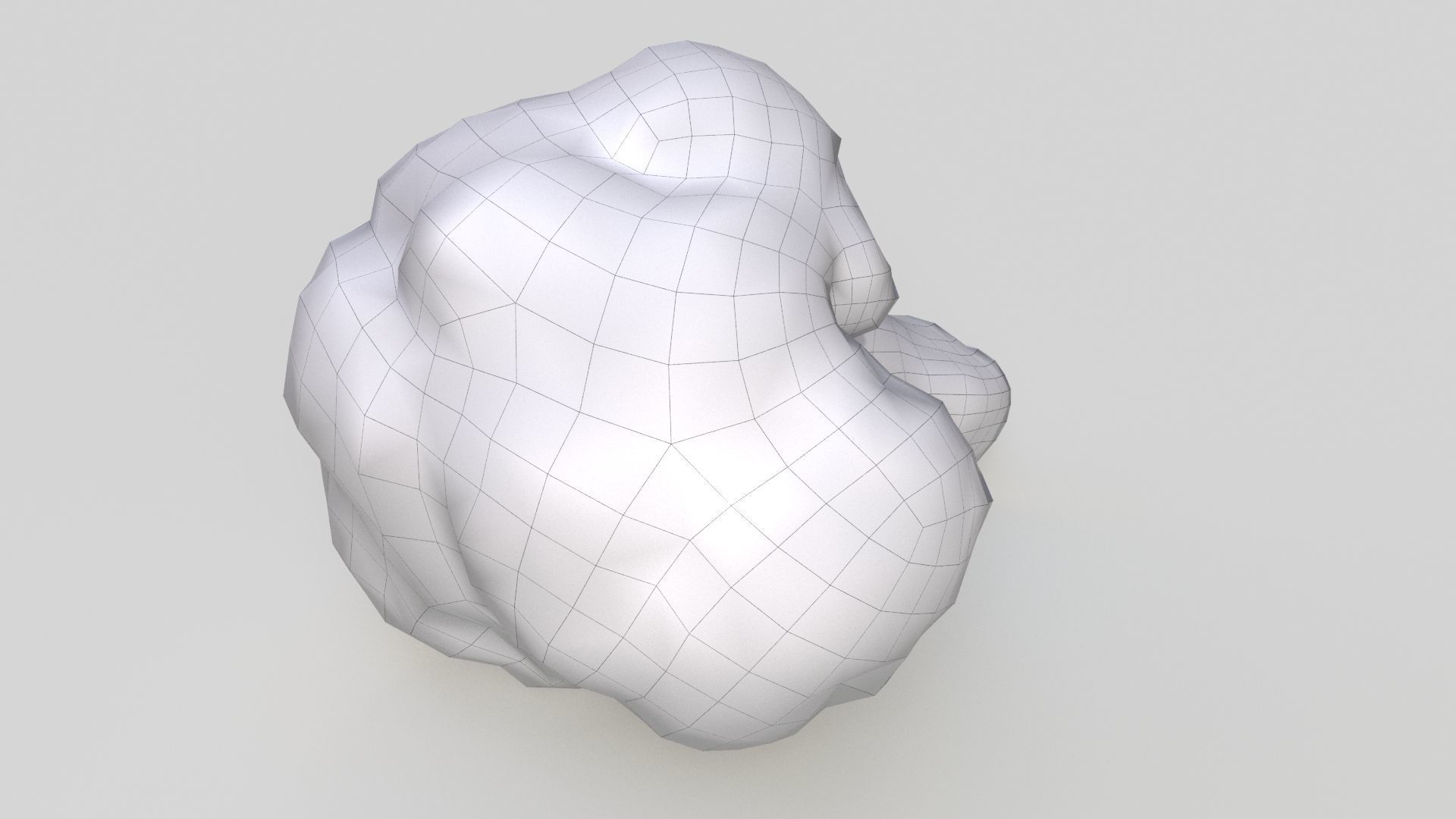 broccoli piece of Low-poly 3D model_7