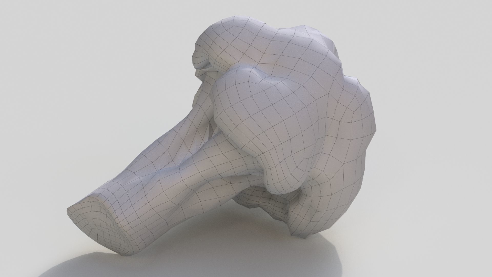 broccoli piece of Low-poly 3D model_5