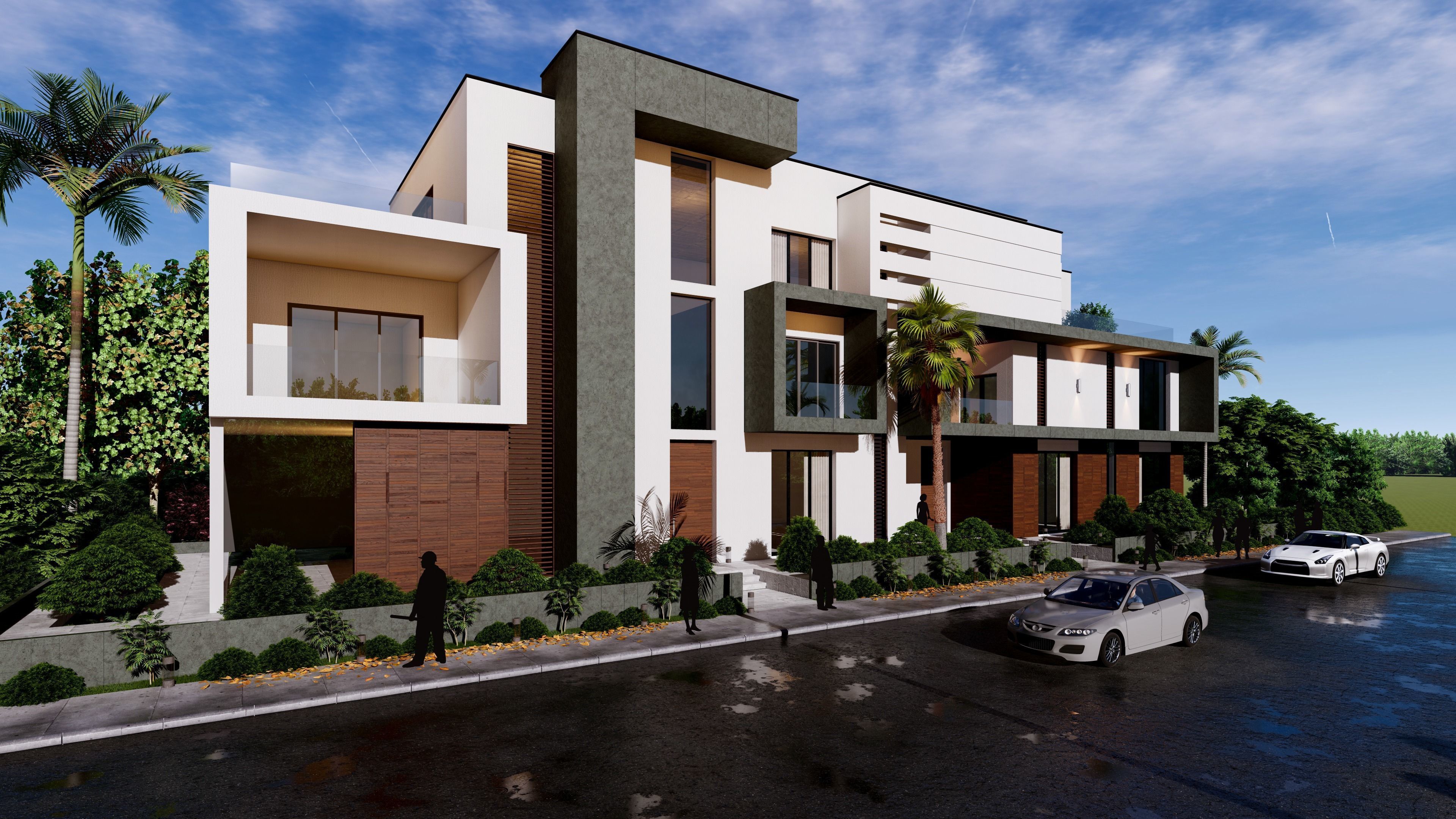 Modern Building  N25  3D model_4