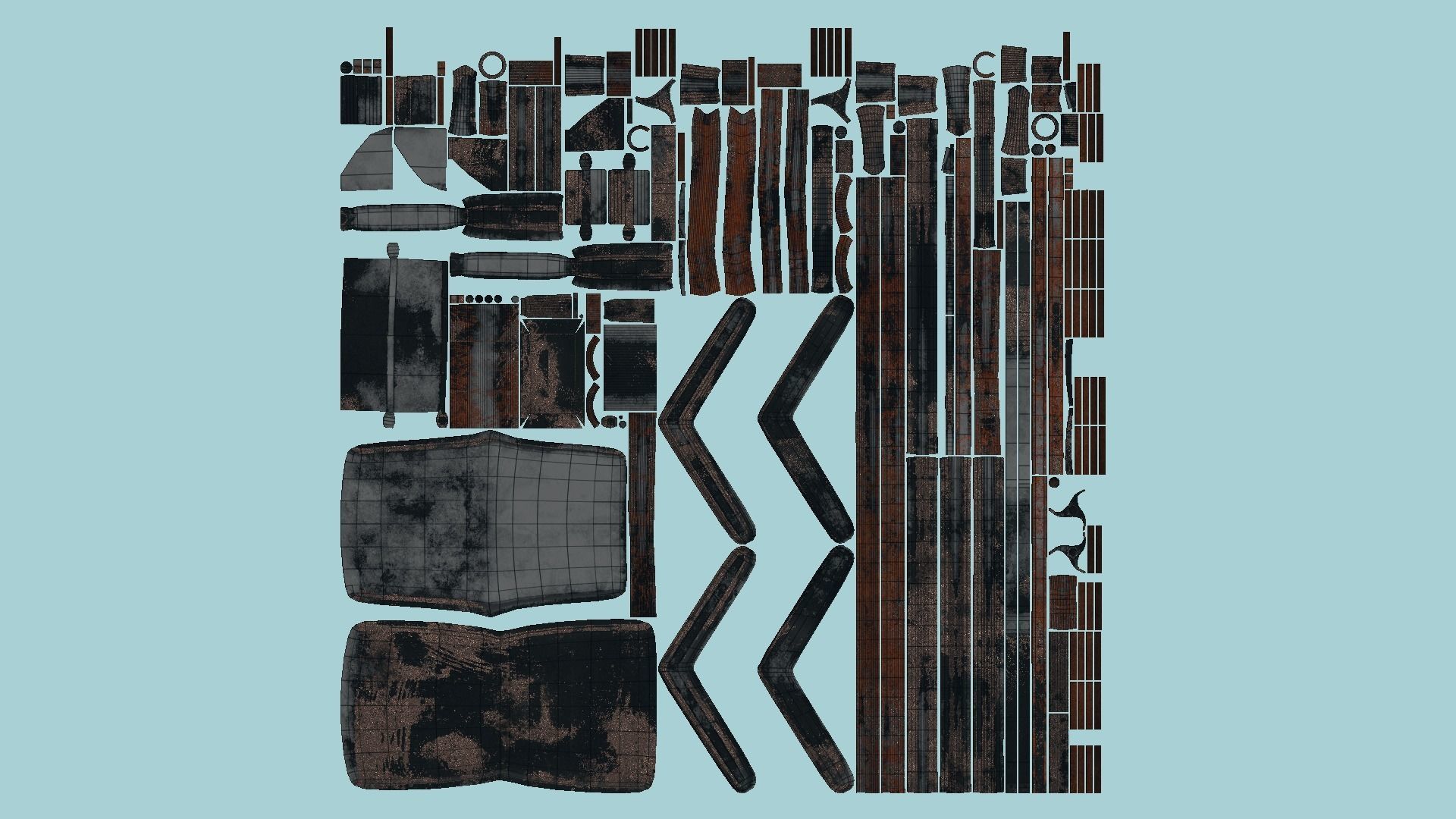 Wheelchair 09 Abandoned - Character Design Accessory Inclusive Low-poly 3D model_5