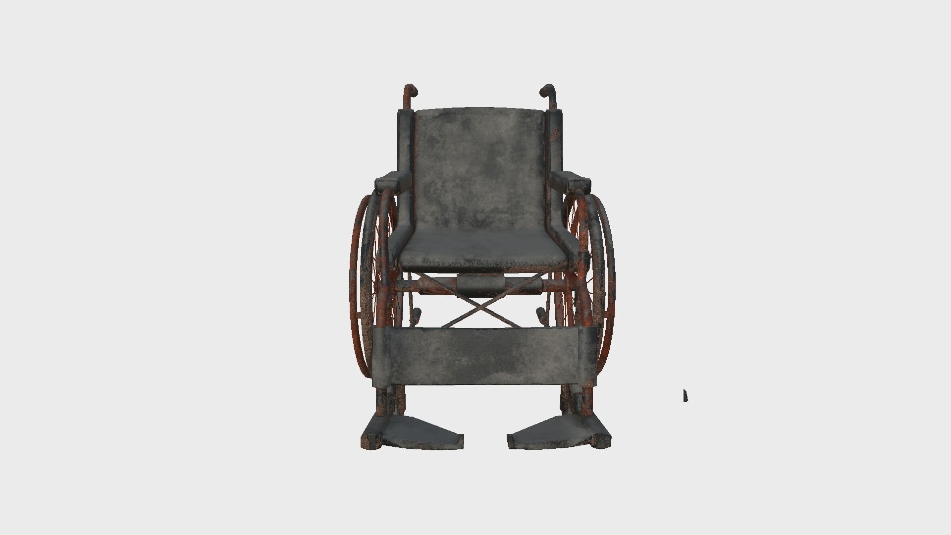Wheelchair 09 Abandoned - Character Design Accessory Inclusive Low-poly 3D model_2