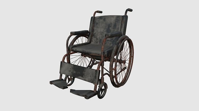 Wheelchair 09 Abandoned - Character Design Accessory Inclusive Low-poly 3D model