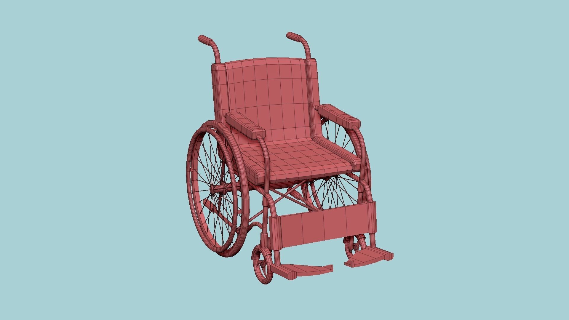 Wheelchair 09 Abandoned - Character Design Accessory Inclusive Low-poly 3D model_12